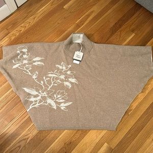 Merino wool/cashmere blend poncho